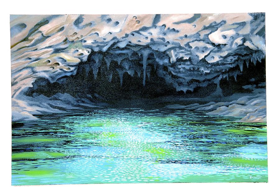 Cave Painting - Agua 11 by Enrique Alcaraz