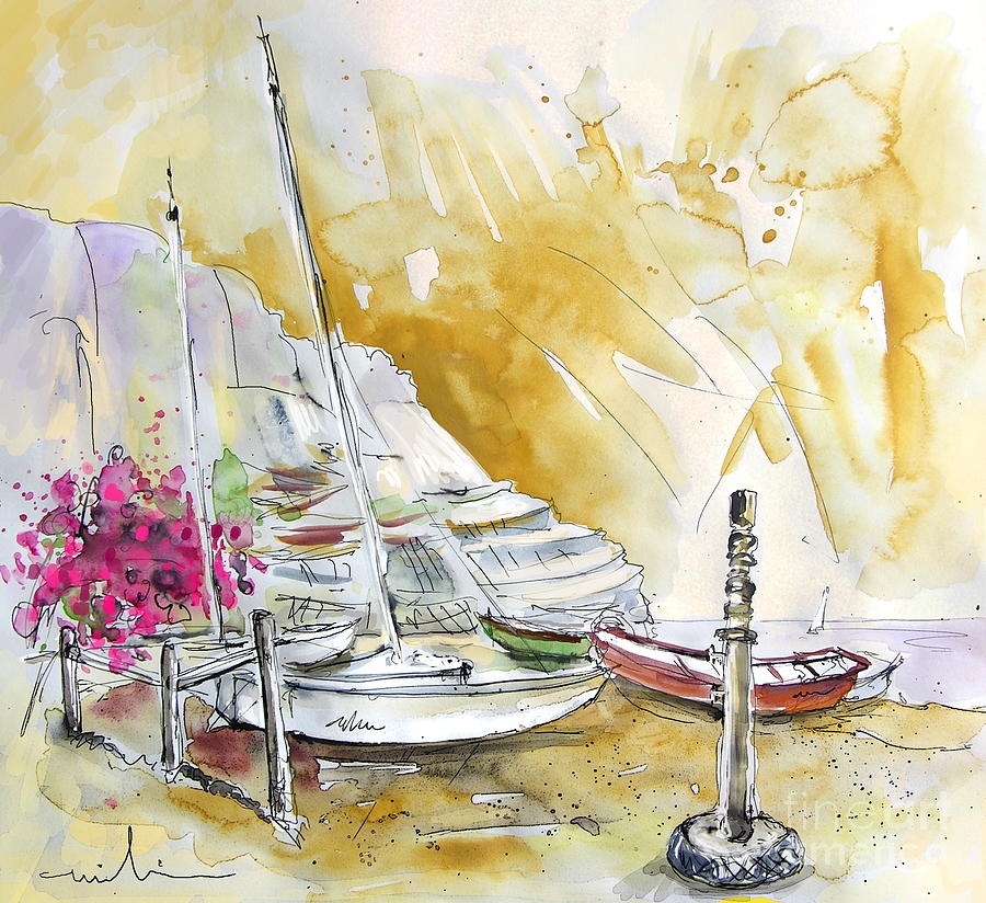 Boat Painting - Agua Amarga 13 by Miki De Goodaboom