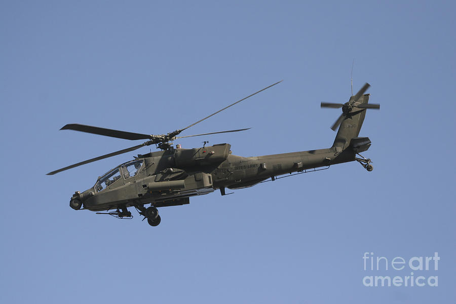 Ah-64 Apache In Flight Over The Baghdad Photograph by Terry Moore
