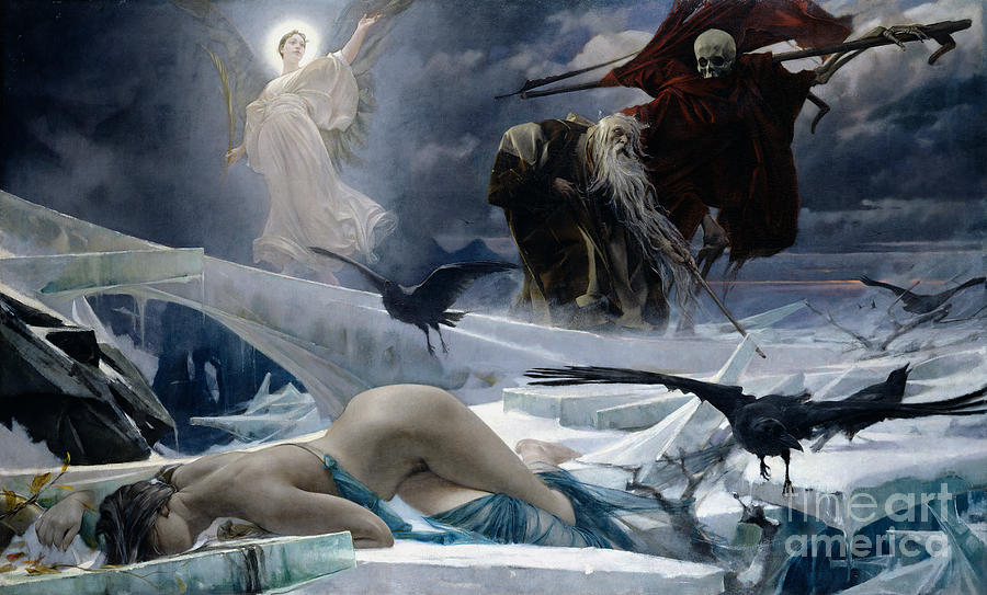 Ahasuerus at the End of the World Painting by Adolph Hiremy Hirschl