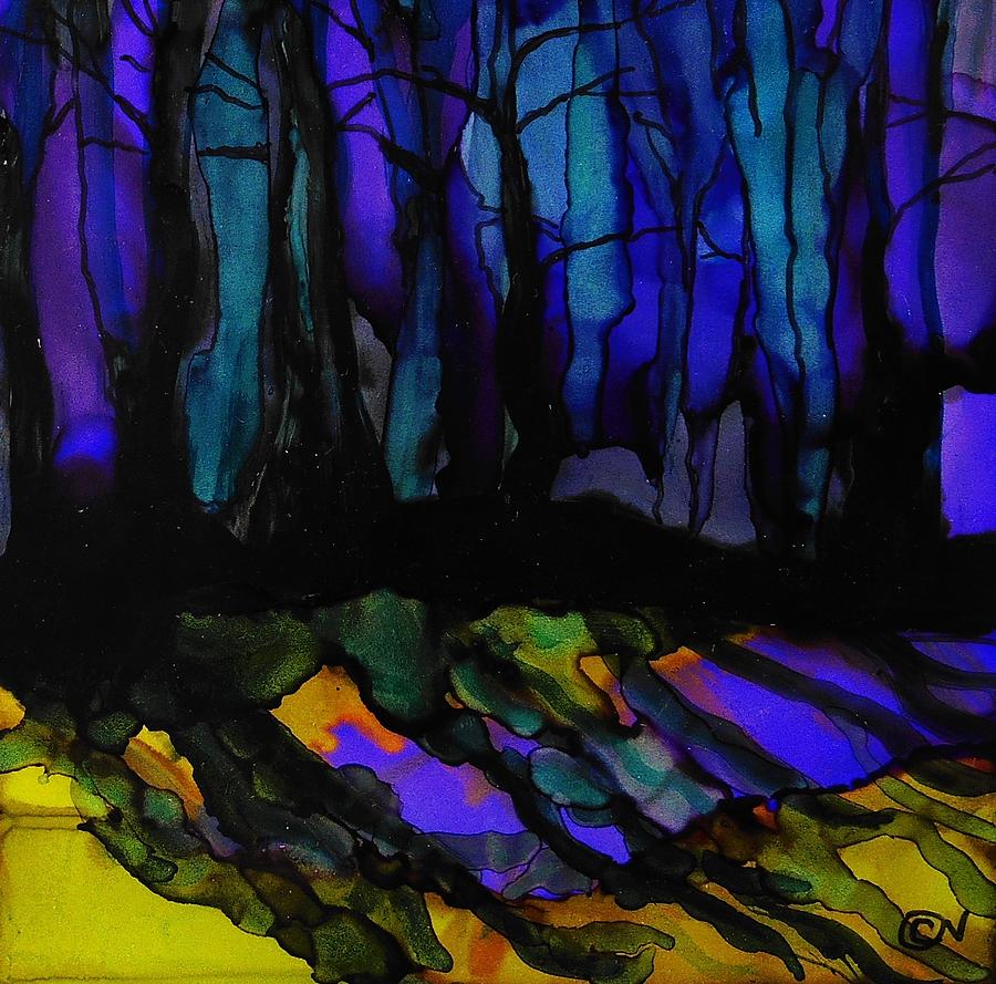 Tree Shadows - A 218 Painting by Catherine Van Der Woerd