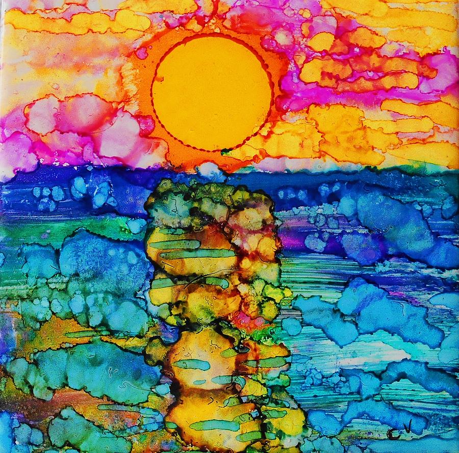 Sun Spectrum - A 231 Painting by Catherine Van Der Woerd