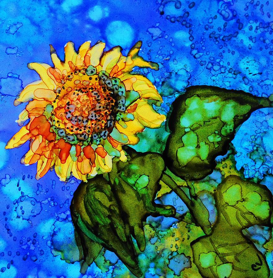 Sunflower - A 239 Painting by Catherine Van Der Woerd