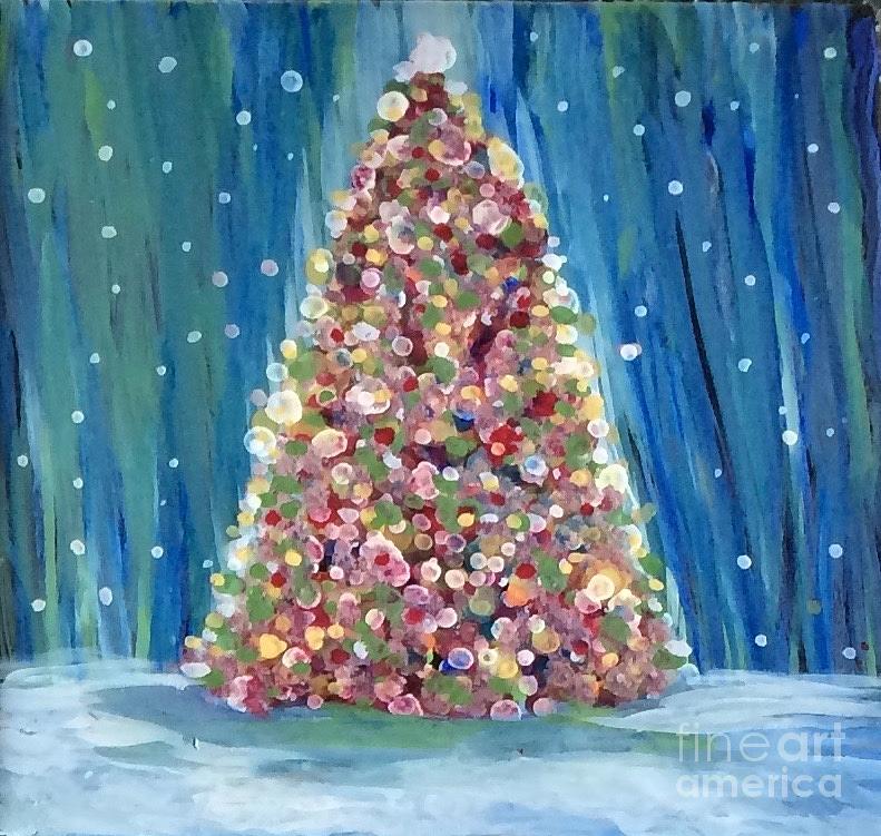 Ai Christmas Tree Painting by Tina Swindell