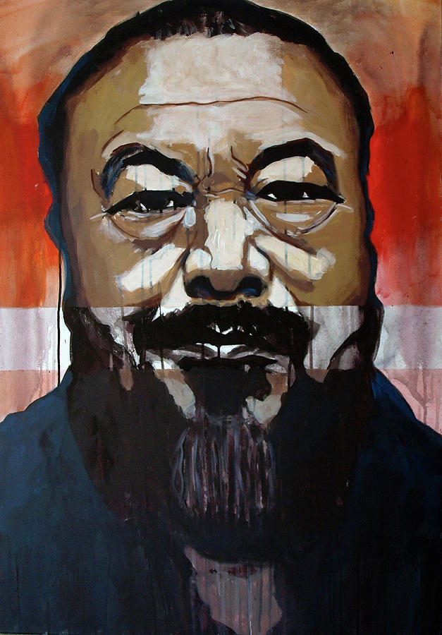 Portrait Painting - Ai Weiwei by Eva Schlitzer