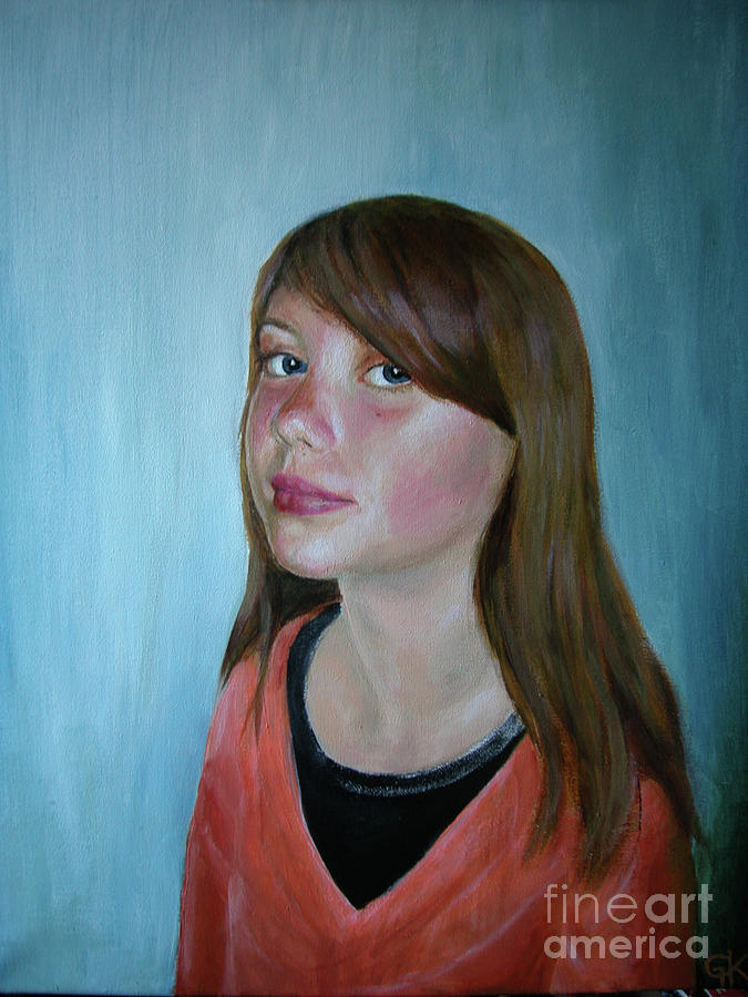Portrait Painting - Aimee by Gill Kaye