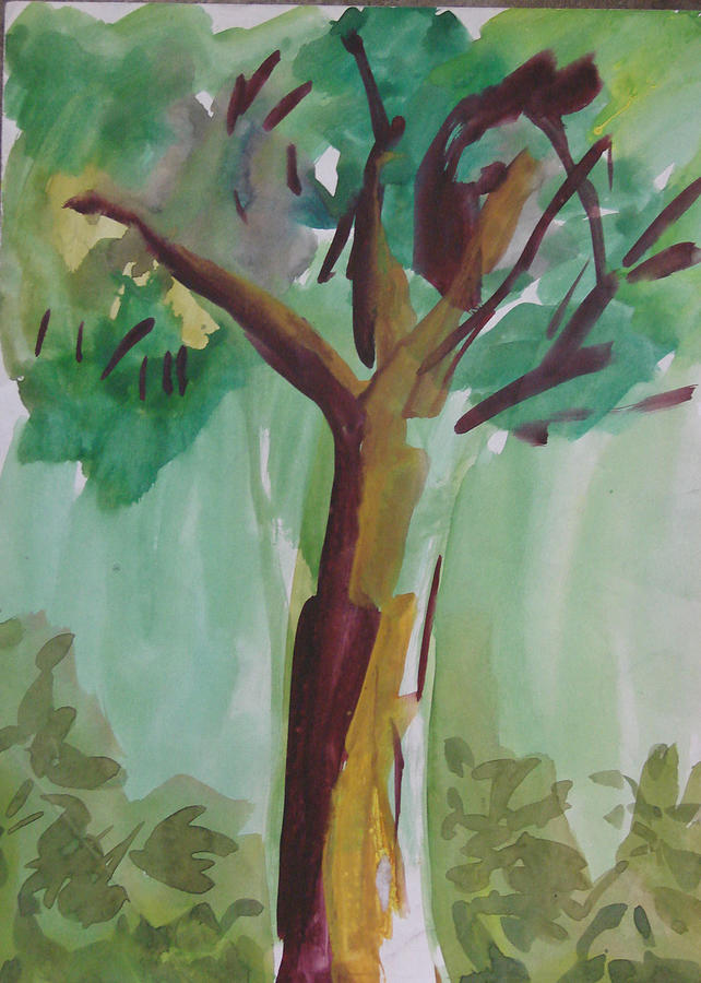 Tree Painting - Aimless by Panditjeeartgallery