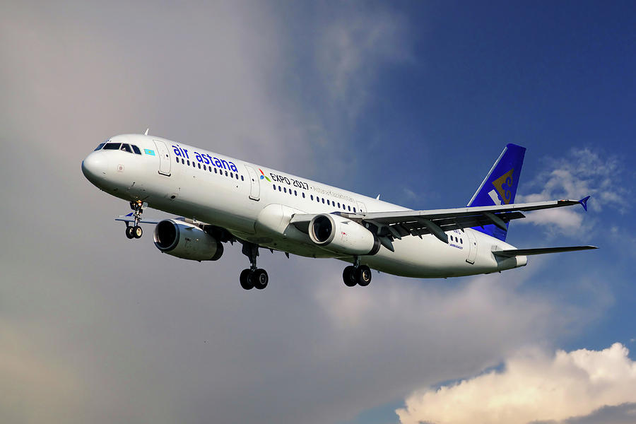 Airbus Photograph - Air Astana Airbus A321 by Smart Aviation Airbus Photograph - Air Astana Airbus A321 by Smart Aviation