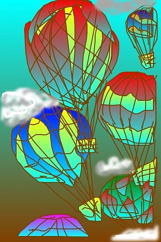 Sky Digital Art - Air Balloons by Rae Chichilnitsky
