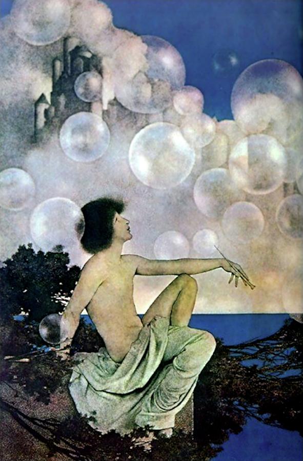 Air Castles Painting by Maxfield Parrish