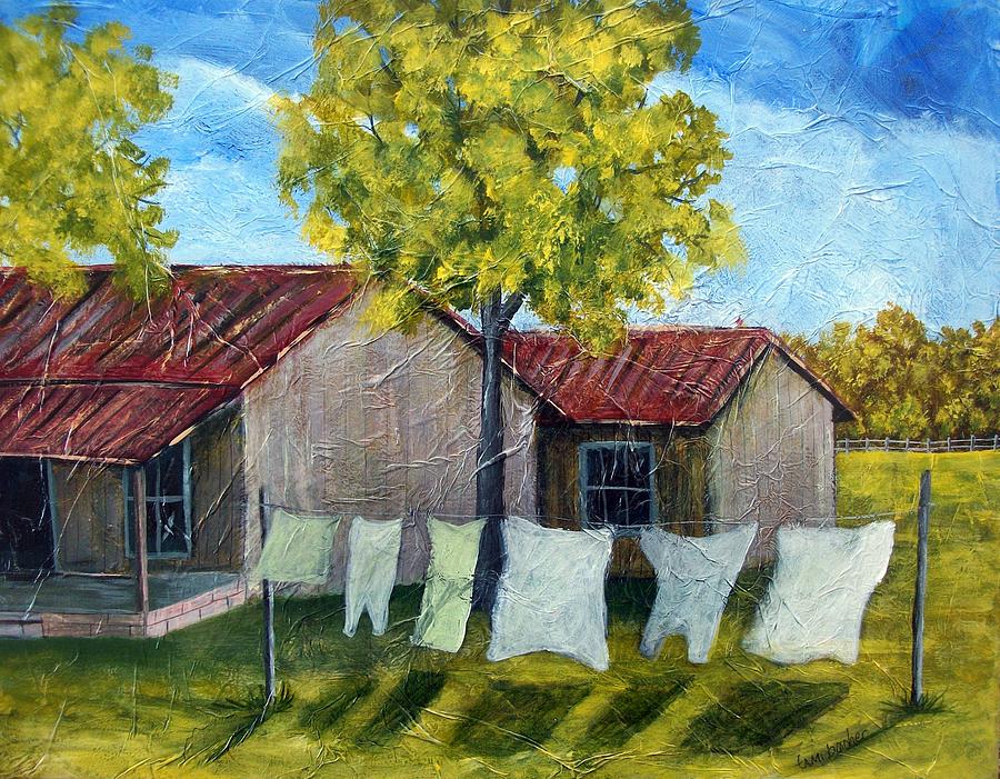 Farm Painting - Air Dryin by Tami Booher Farm Painting - Air Dryin by Tami Booher