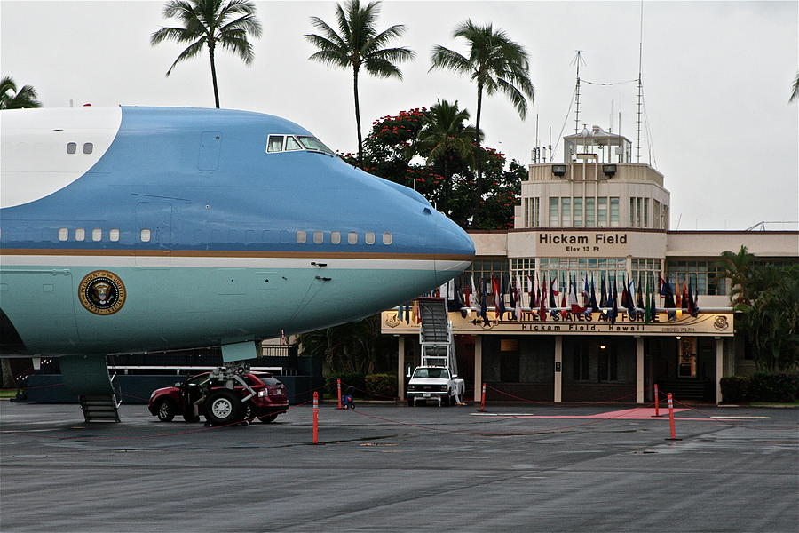 Air Force One Photograph - Air Force One at Hickam by Eddie Freeman