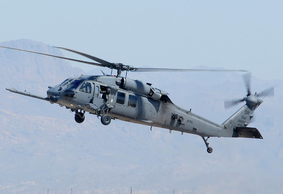 Helicopter Photograph - Air Force Sikorsky HH-60G Blackhawk 90-26228 Mesa Gateway Airport March 11 2011 by Brian Lockett