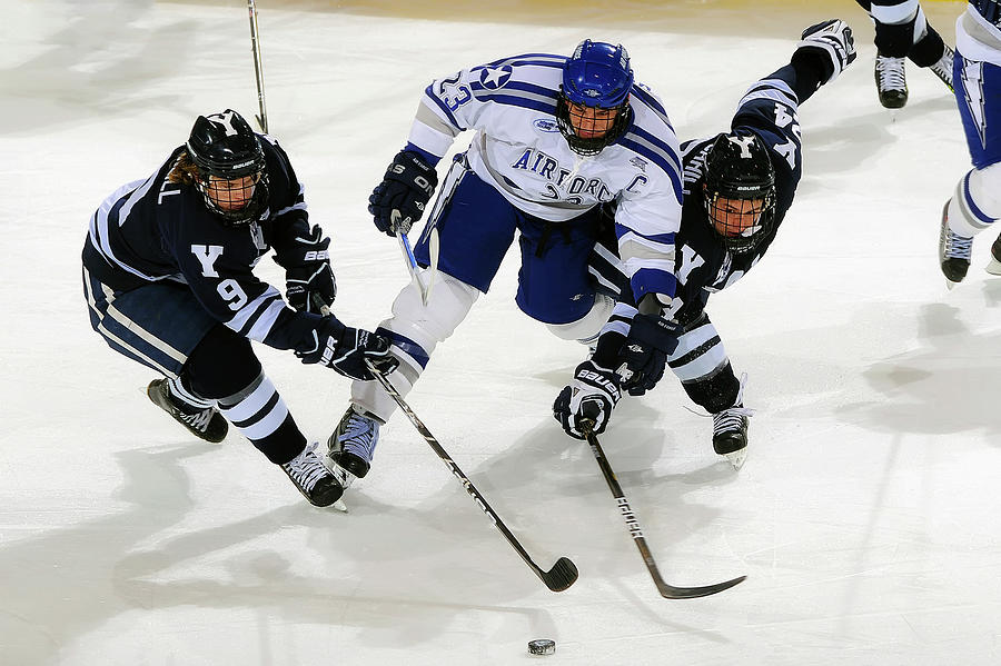 Hockey Photograph - Air Force versus Yale in Hocky by Mountain Dreams