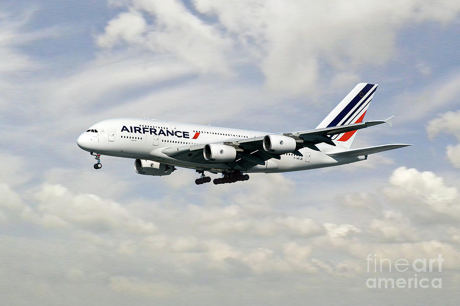 Air France A380-800 F-HPJB Digital Art by Airpower Art