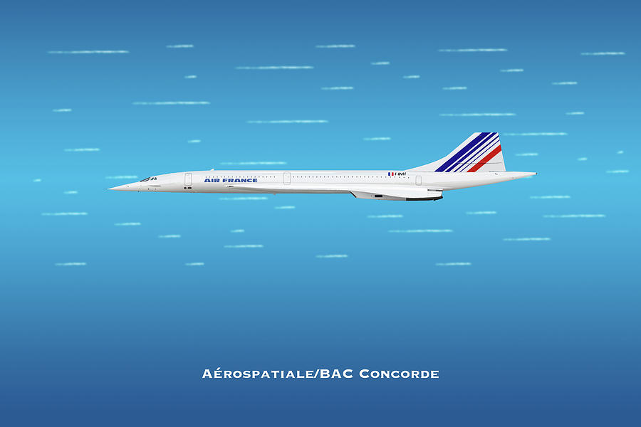 Air France Aerospatiale Concorde Digital Art by Airpower Art