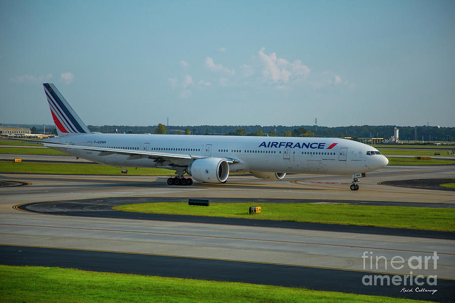 Air France Boeing 777-328ER F-GZNH Departing Hartsfield-Jackson Atlanta International Airport Art Photograph by Reid Callaway