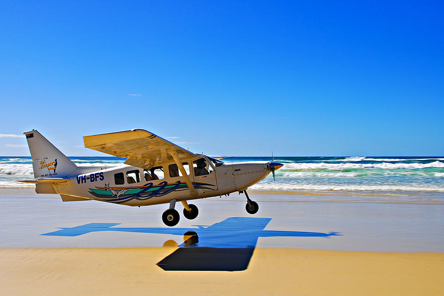 Air Fraser Island landing Photograph by Andrei SKY