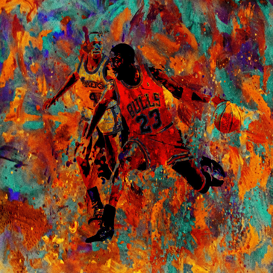 Air Jordan In The Paint 02a Painting By Brian Reaves