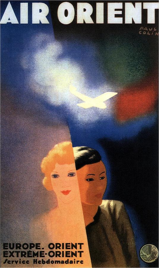 Air Orient - France Airlines - Retro travel Poster - Vintage Poster Mixed Media by Studio Grafiikka