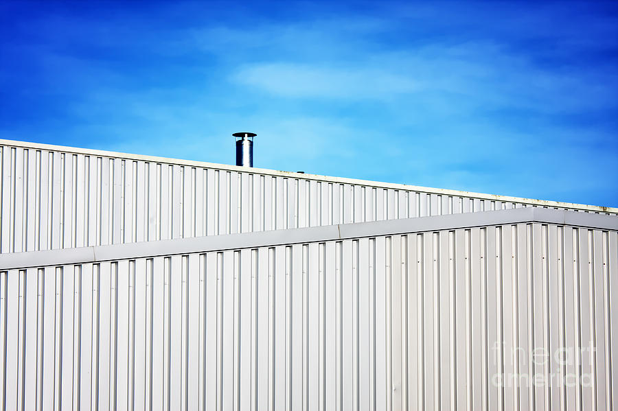 Air Pipe On Steel Building Photograph