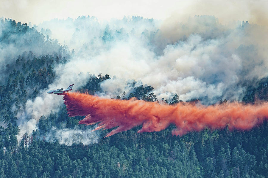 Air Tanker on Crow Peak Fire by Bill Gabbert Air Tanker on Crow Peak Fire by Bill Gabbert
