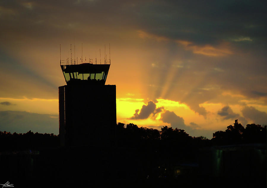 Atc Photograph - Air Traffic Control Tower At Dawn by Phil And Karen Rispin