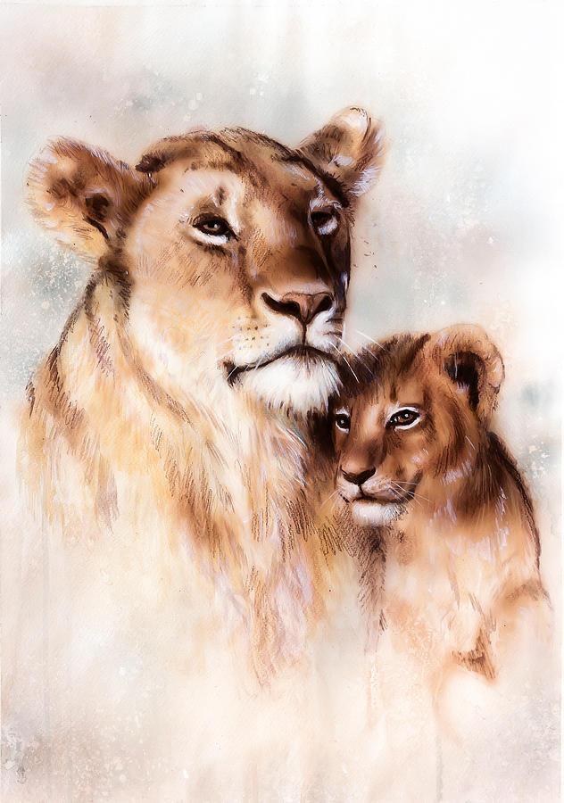 Leeuw, Peinture par Airbrush Art Tp