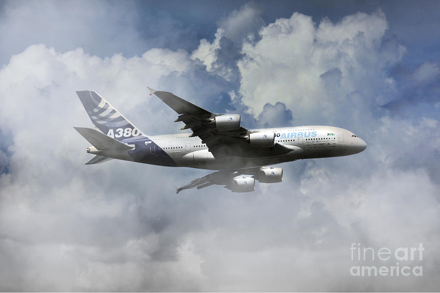 Airbus A380  Digital Art by Airpower Art