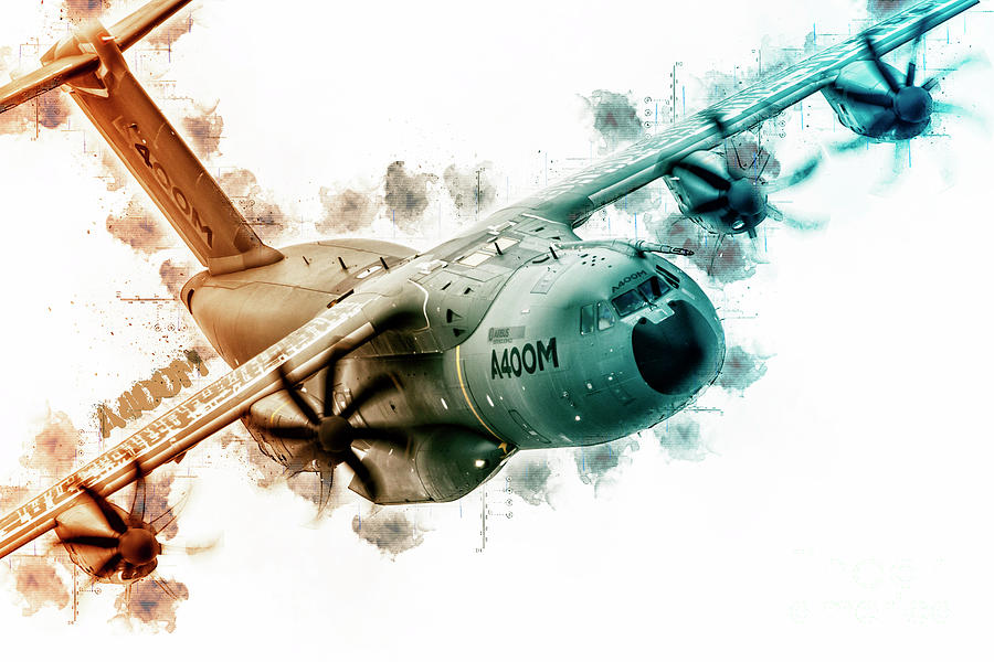 Airbus A400M - Tech Digital Art by Airpower Art