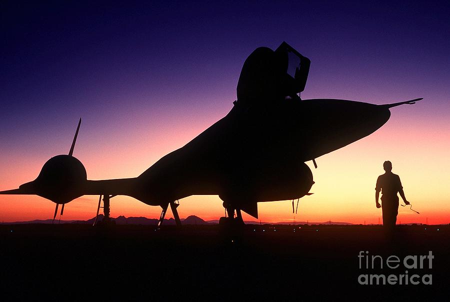 Aircraft Silhouette Painting by Celestial Images