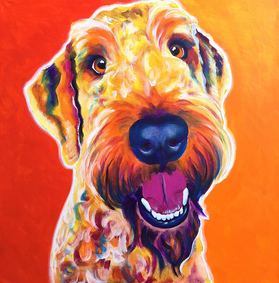 Airedoodle - Hank Painting by Dawg Painter