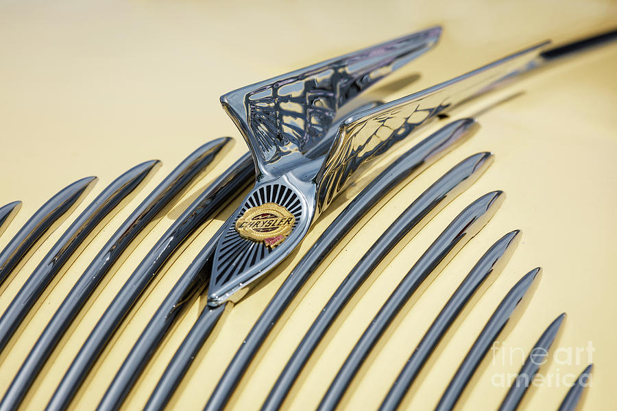 Vintage Photograph - Airflow Hood Ornament by Dennis Hedberg