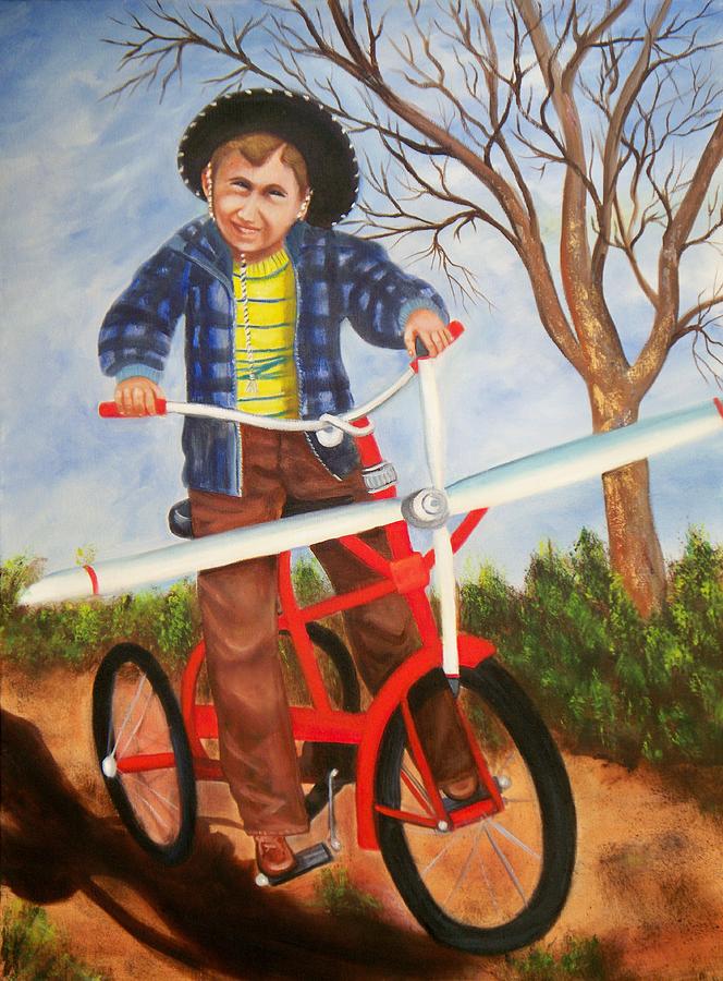 Airplane Bike Painting by Joni McPherson