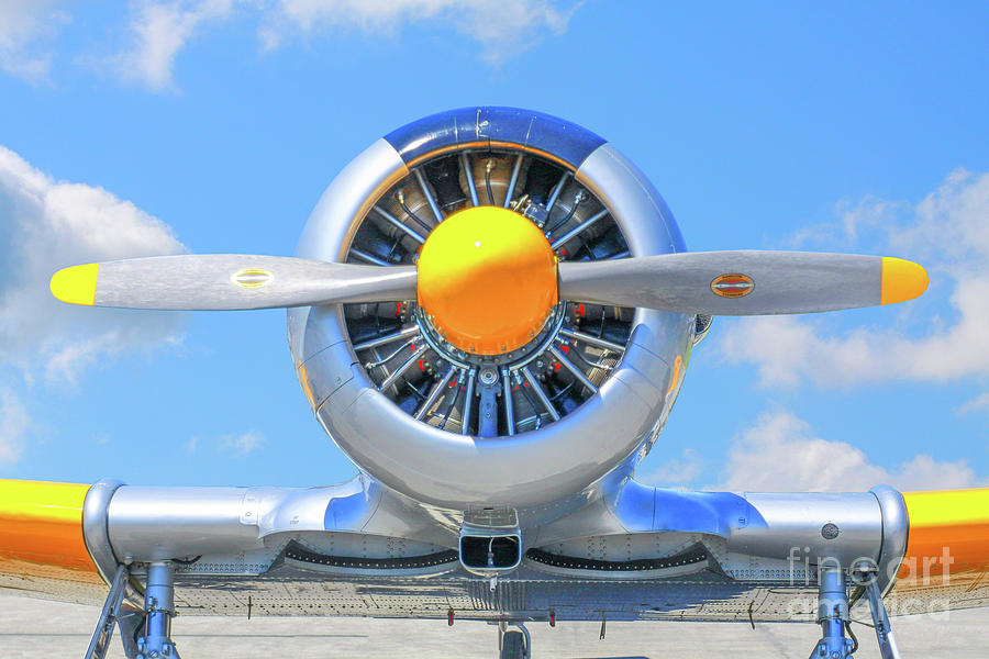 Airplane Engine Front View Photograph by Randy Steele