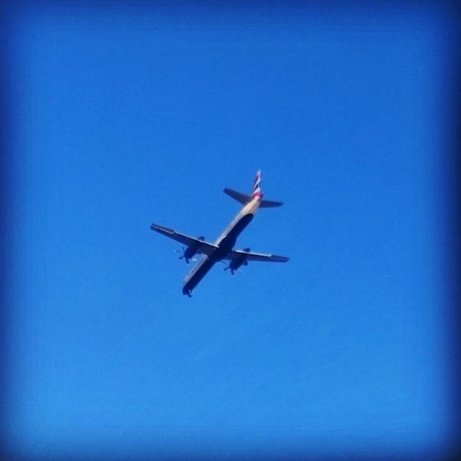 Airplane Photograph - #airplane #londoncityairport #blue #sky by Mid Middleton