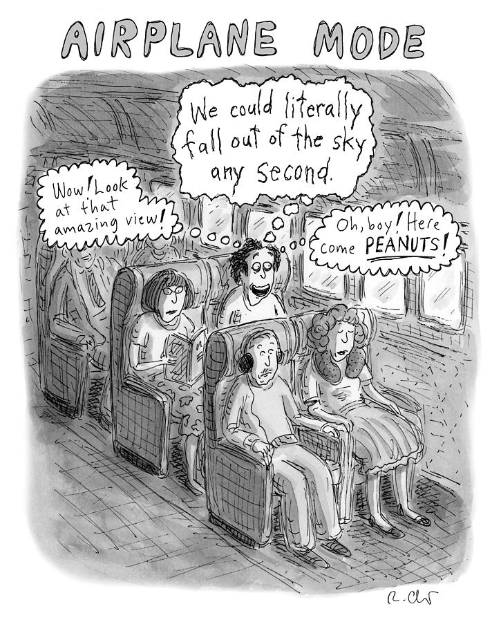 Airplane Mode Drawing by Roz Chast