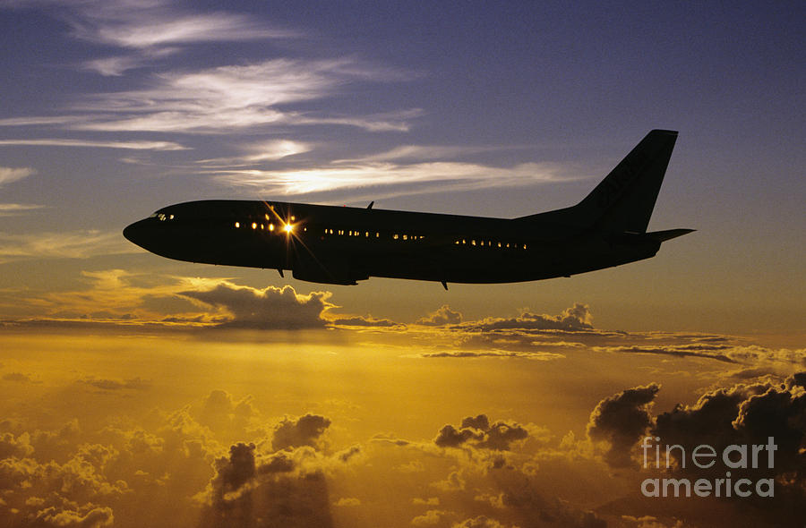 Airplane Sunset Photograph by David Cornwell/First Light Pictures, Inc - Printscapes