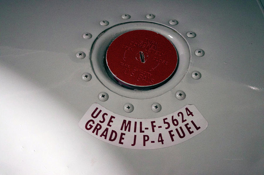 Airplanes Military Jet Fuel Cap Mixed Media by Thomas Woolworth