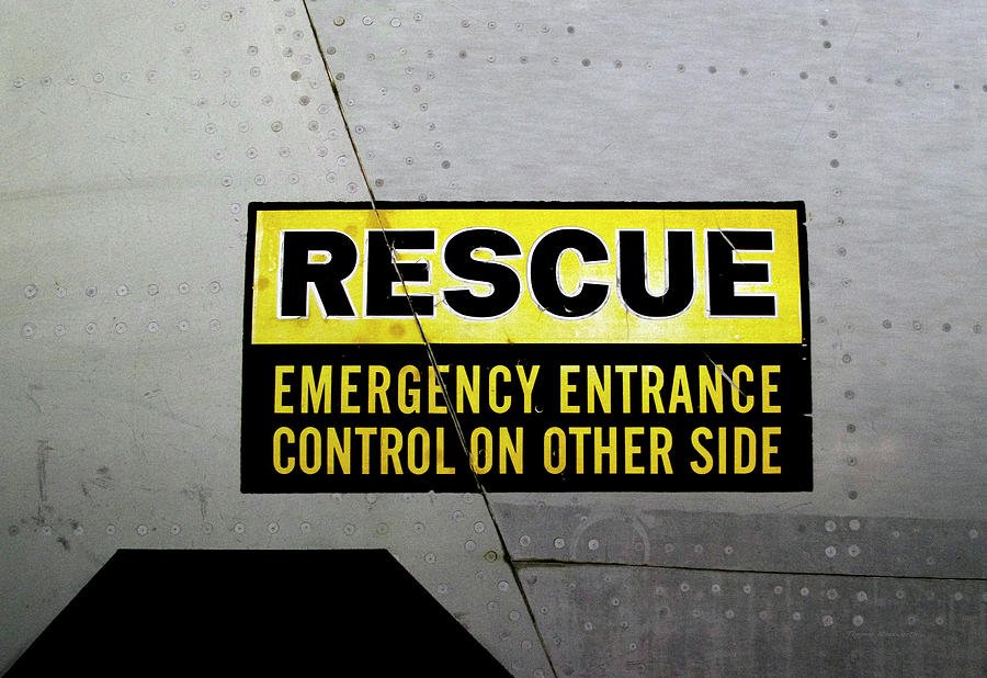 Airplanes Military Rescue Signage Mixed Media by Thomas Woolworth