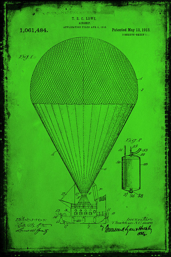 Leonardo Da Vinci Mixed Media - Airship Patent drawing 1b by Brian Reaves
