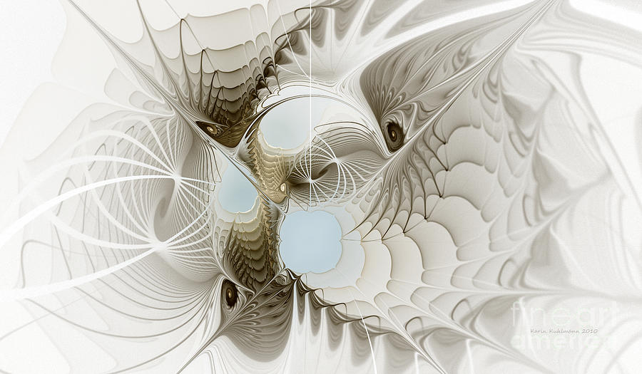 Abstract Digital Art - Airy Space2 by Karin Kuhlmann
