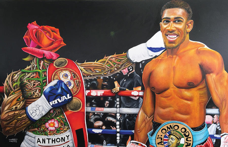 AJ Omo Oduduwa The World Champion Painting by O Yemi Tubi