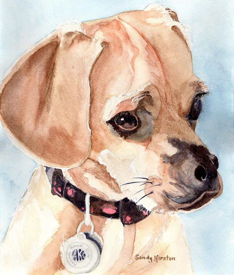 Dog Painting - AKC by Sandy Karsten