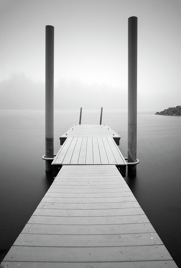 San Diego Photograph - Lake Cuyamaca Foggy Dock by William Dunigan