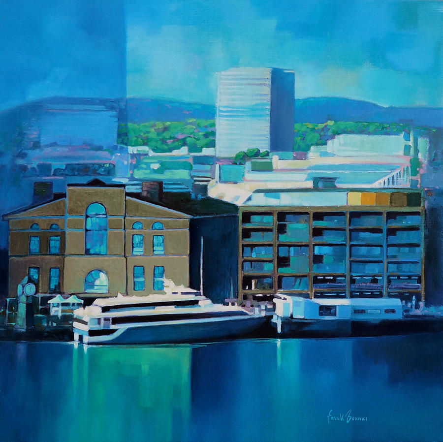 Abstract Painting - Oslo Aker Brygge, Norway by Frank Bonnici