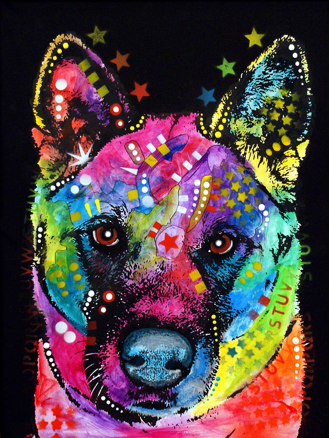 Akita 1 Painting by Dean Russo Art