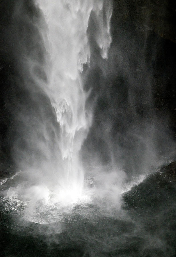 Akaka Falls in Black and White Photograph by Alina Oswald