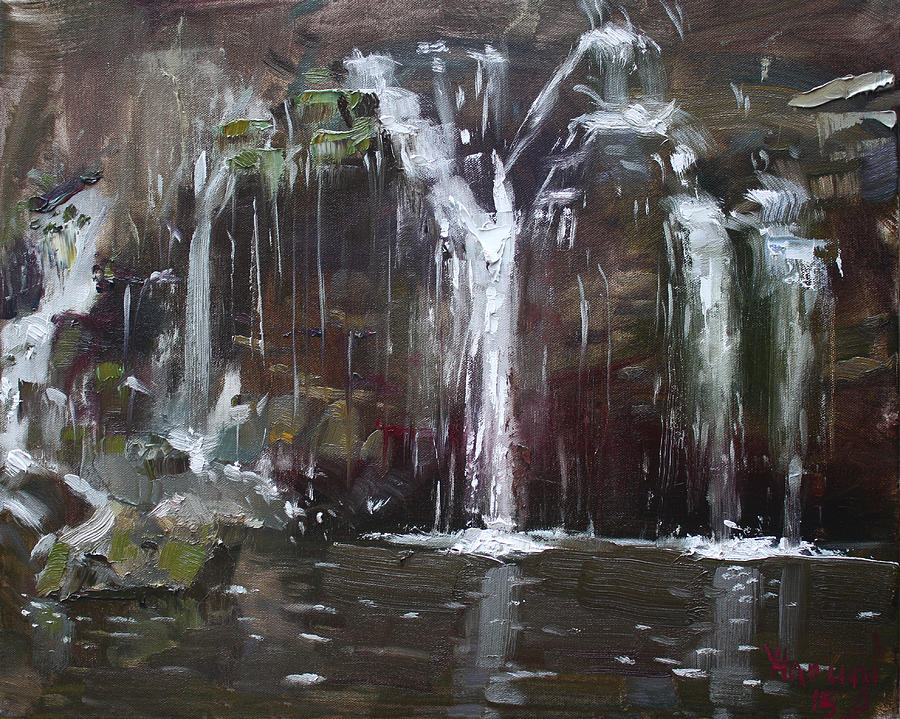 Landscape Painting - Akron Falls by Ylli Haruni