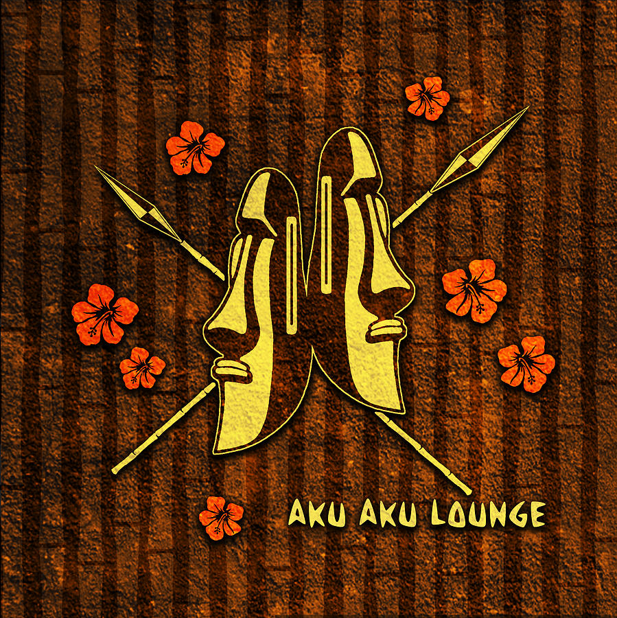 Vintage Digital Art - Aku Aku Lounge by Tiki Bender